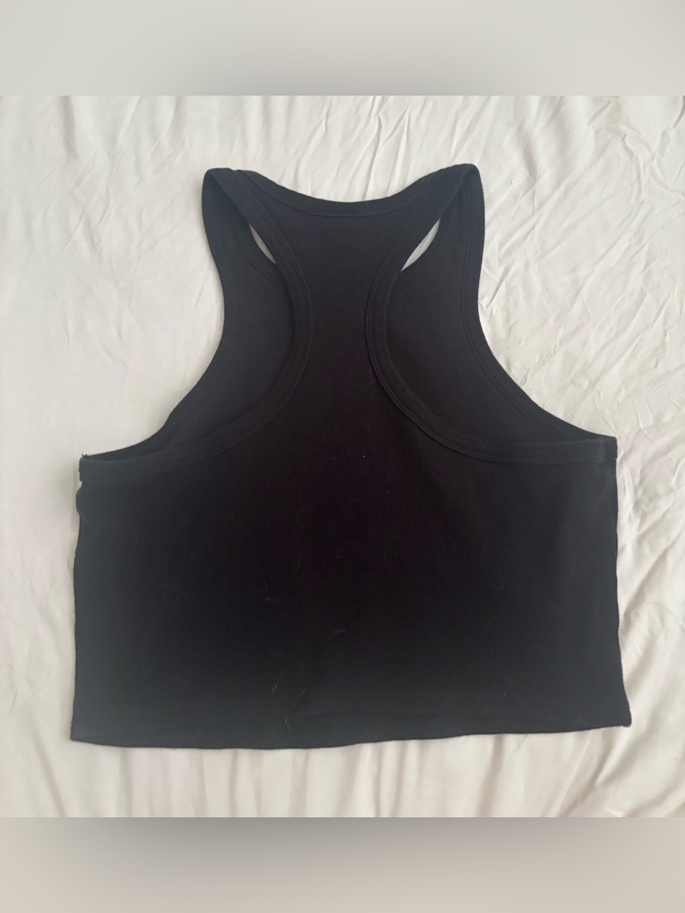 ALO Yoga Black Ribbed Racerback Crop Tank - Picture 2 of 2